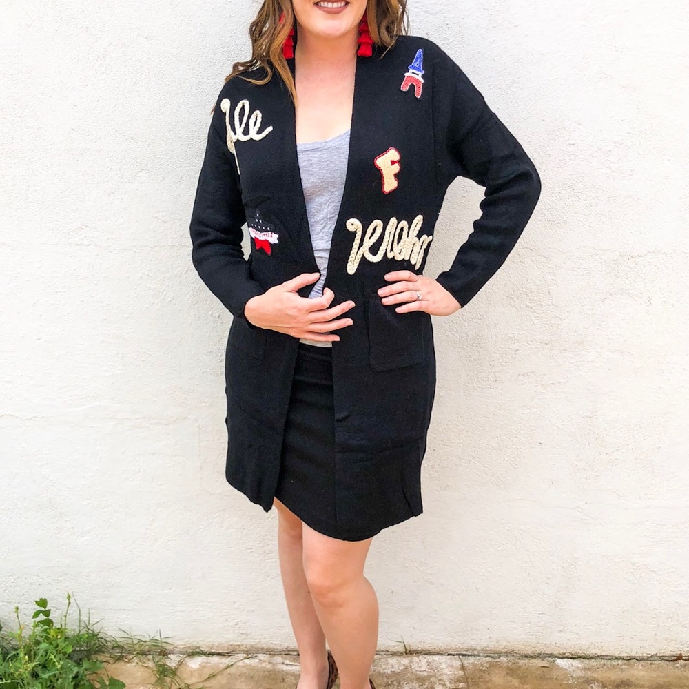 Jodifl, “French” theme cardigan